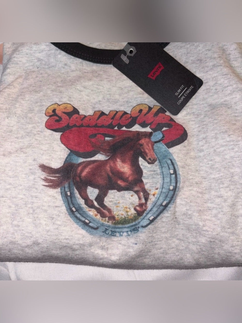 Levi's Kids Light Gray 'Saddle Up' Horse Graphic Tee